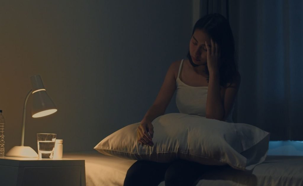 mujer que no puede dormir